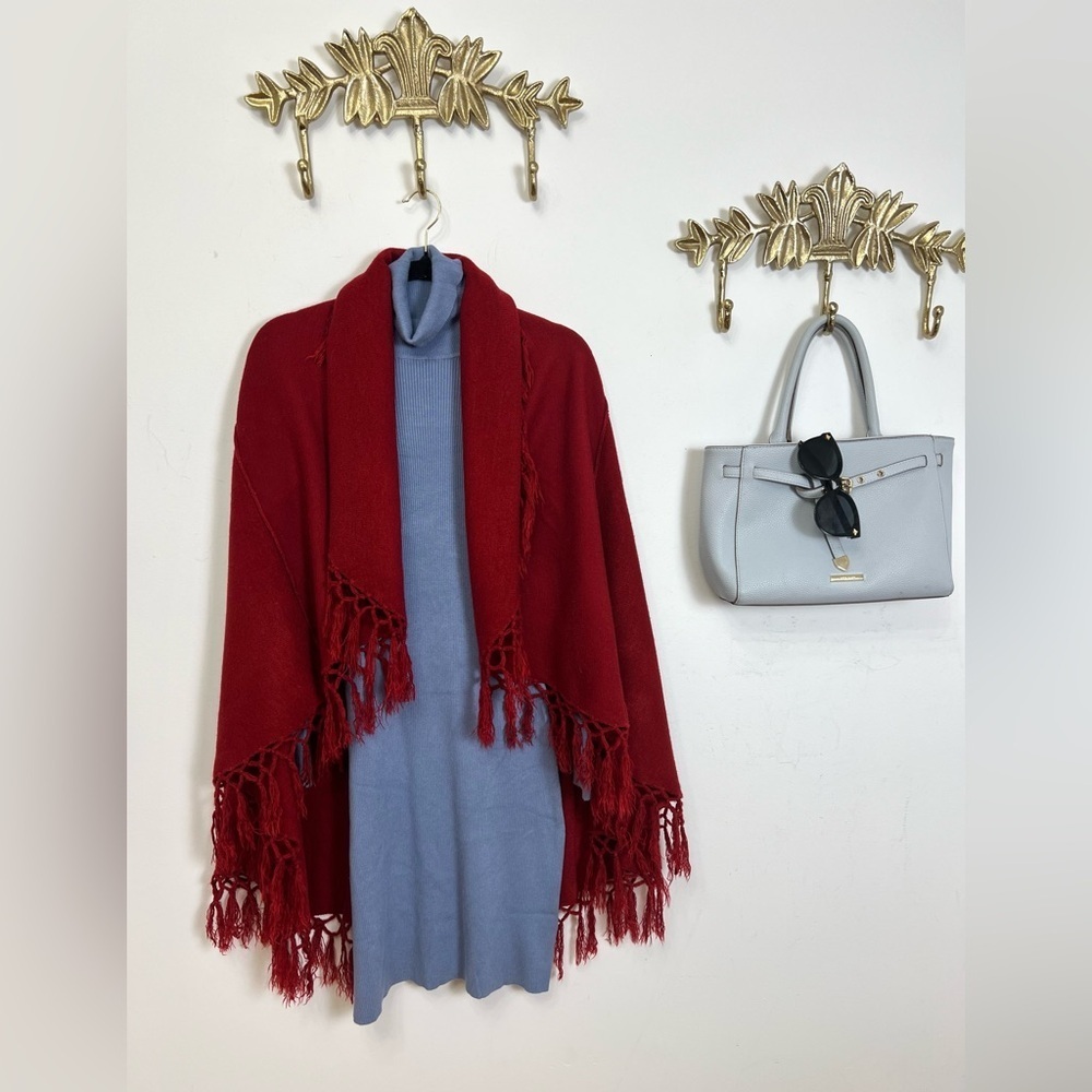 🍷Wine colour poncho L/Xl